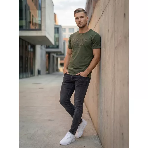  Tricou pentru bărbați KIXMI SALEM KAKI 