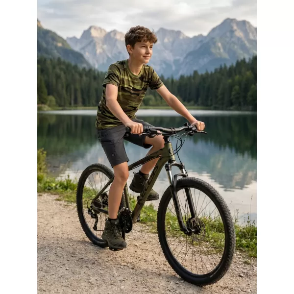  Tricou pentru copii ALTISPORT NoPrint NP/ALK941 VERDE DE CAMUFLAJ 