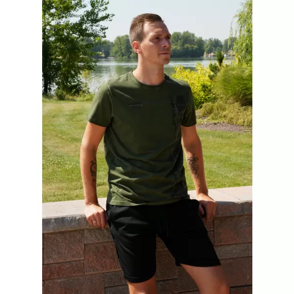 Tricou pentru bărbați ALTISPORT CALISTO MILITAR 