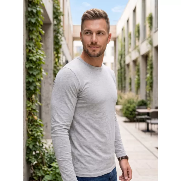  Tricou pentru bărbați cu mâneci lungi ALTISPORT NoPrint NP/ALM911 EVIDENȚIERI GRI ÎNCHIS 