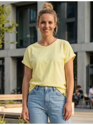 Tricou pentru femei SAM 73 CAROLINA WT 908 GALBEN DESCHIS