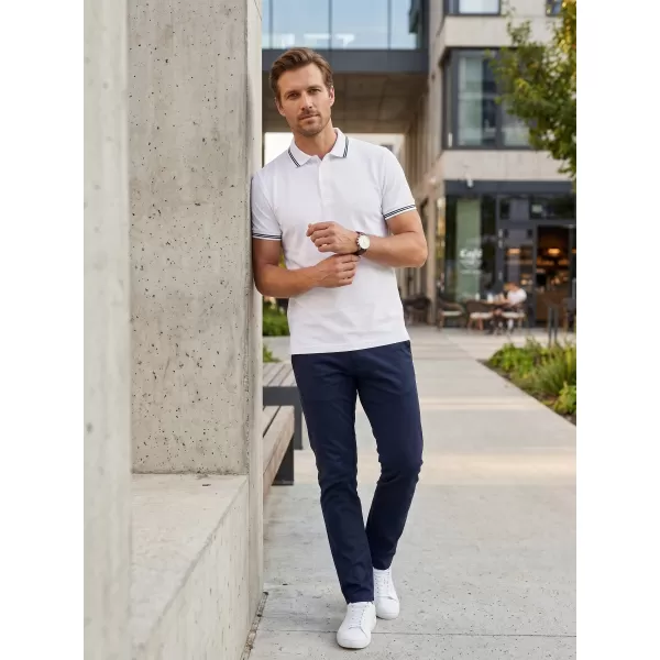  Tricou pentru bărbați cu guler ALTISPORT NoPrint NP/ALM912 ALB 