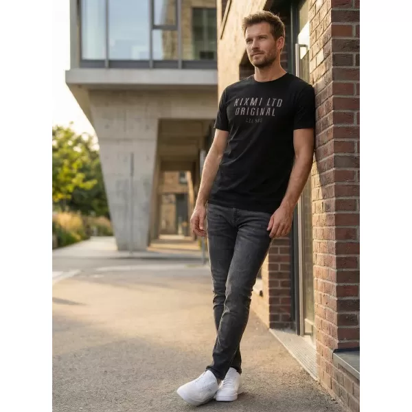  Tricou pentru bărbați KIXMI SALEM NEGRU 