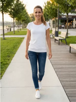Tricou pentru femei ALTISPORT NoPrint NP/ALW021 ALB