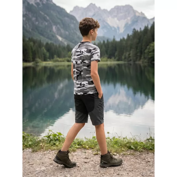  Tricou pentru copii ALTISPORT NoPrint NP/ALK941 GRI CAMUFLAJ 
