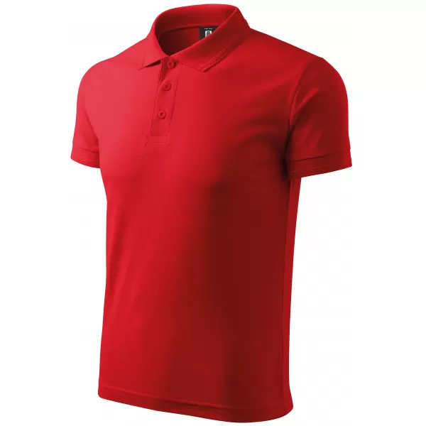  Tricou pentru bărbați cu guler ALTISPORT NoPrint NP/ALM302 ROȘU 