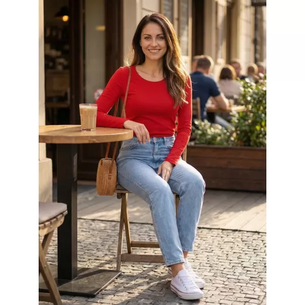  Tricou de damă cu mâneci lungi ALTISPORT NoPrint NP/ALW961 ROȘU 