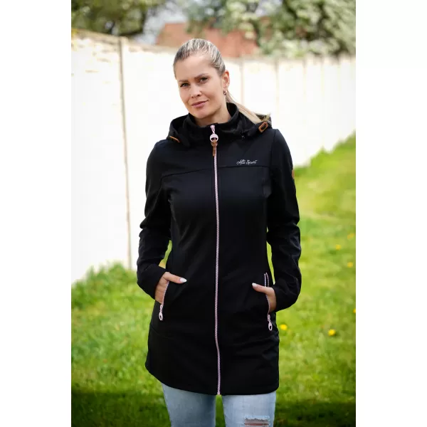  Palton softshell dama ALTISPORT CIARA NEGRU ROZ 