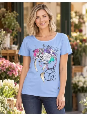 Tricou pentru femei KIXMI SINDY NEGRU
