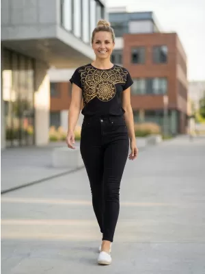 Tricou pentru femei SAM 73 MILAGROS WT 911 NEGRU