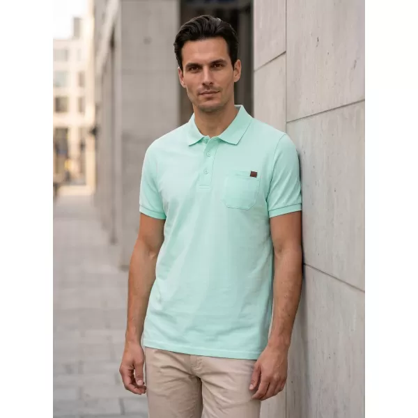  Tricou pentru bărbați cu guler SAM 73 JULIÁN MT 834 MENTĂ 