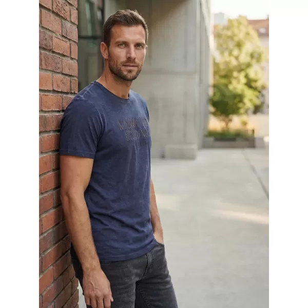  Tricou pentru bărbați KIXMI SALEM ALBASTRU INCHIS 