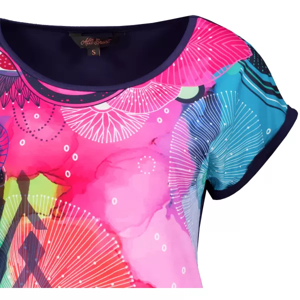  Tricou pentru femei ALTISPORT CLARETA ALBASTRU INCHIS 