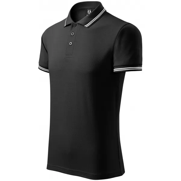  Tricou pentru bărbați cu guler ALTISPORT NoPrint NP/ALM912 NEGRU 