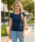 Tricou pentru femei ALTISPORT NoPrint NP/ALW021 ALBASTRU MARIN