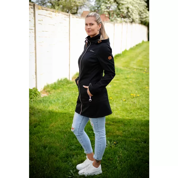  Palton softshell dama ALTISPORT CIARA NEGRU ROZ 
