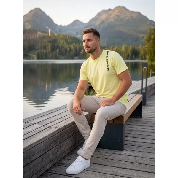  Tricou pentru bărbați SAM 73 FABIO MT 842 GALBEN DESCHIS 