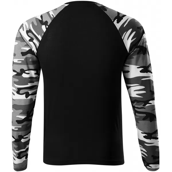  Tricou pentru bărbați cu mâneci lungi ALTISPORT NoPrint NP/ALM661 GRI CAMUFLAJ 