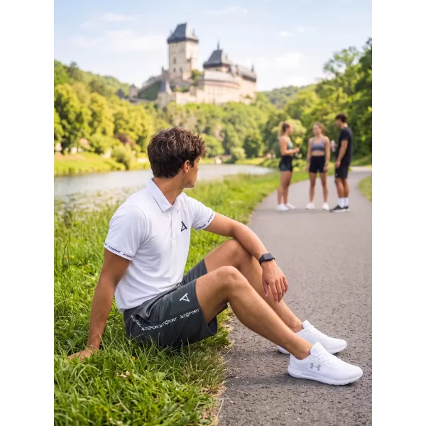  Pantaloni scurți funcționali premium pentru bărbați ALTISPORT VOJ/ALM021KRA01 GRI 