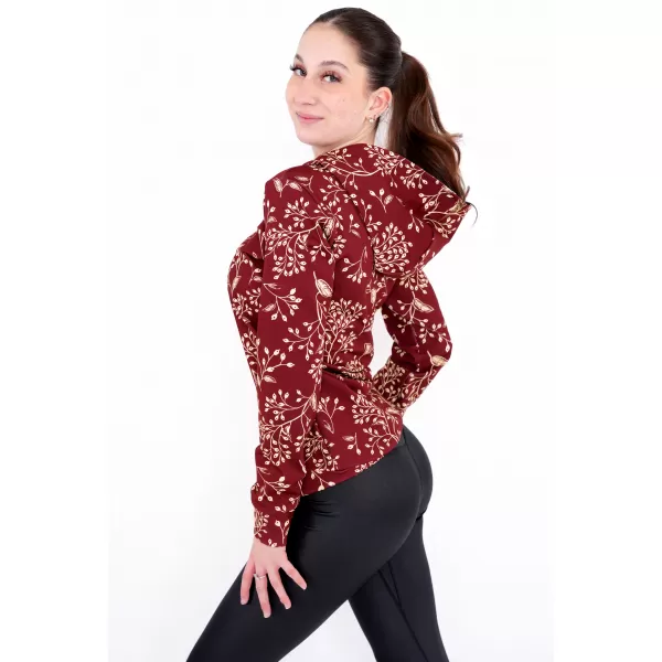  Hanorac funcțional premium pentru femei ALTISPORT VOJ/ALW025MI01 BURGUNDIA 