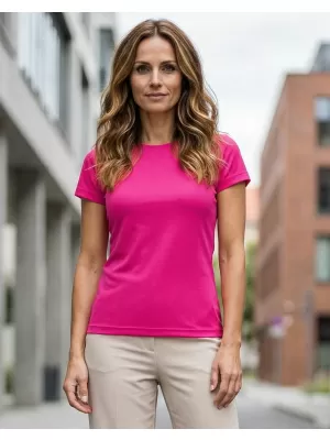 Tricou funcțional de damă ALTISPORT NoPrint NP/ALW041 ROZ NEON