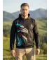 Hanorac funcțional premium pentru bărbați ALTISPORT VOJ/ALM029MI01 NEGRU ȘI ALBASTRU