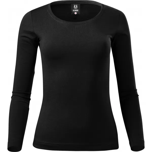  Tricou de damă cu mâneci lungi ALTISPORT NoPrint NP/ALW961 NEGRU 