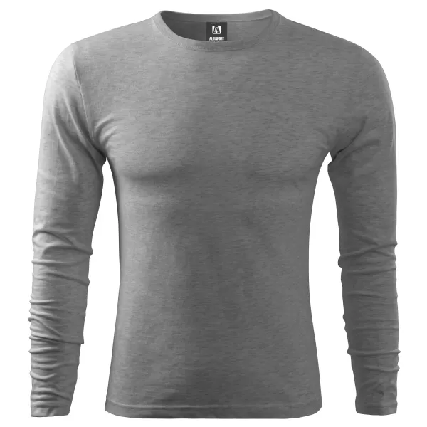 Tricou pentru bărbați cu mâneci lungi ALTISPORT NoPrint NP/ALM911 EVIDENȚIERI GRI ÎNCHIS 