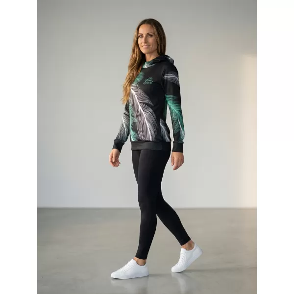  Hanorac funcțional premium pentru femei ALTISPORT VOJ/ALW001MI01 NEGRU/TURCOAZ 