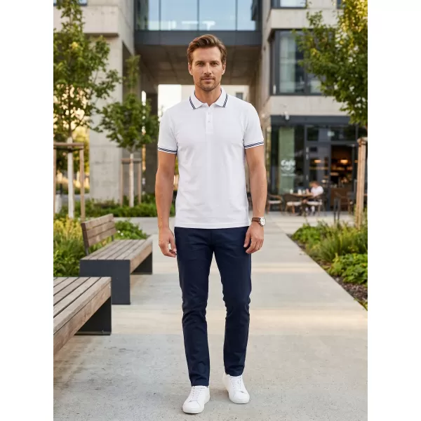  Tricou pentru bărbați cu guler ALTISPORT NoPrint NP/ALM912 ALB 