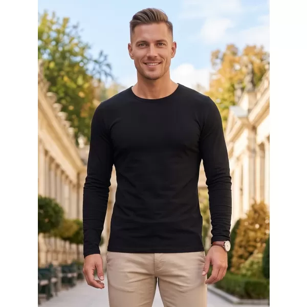  Tricou pentru bărbați cu mâneci lungi ALTISPORT NoPrint NP/ALM911 NEGRU 