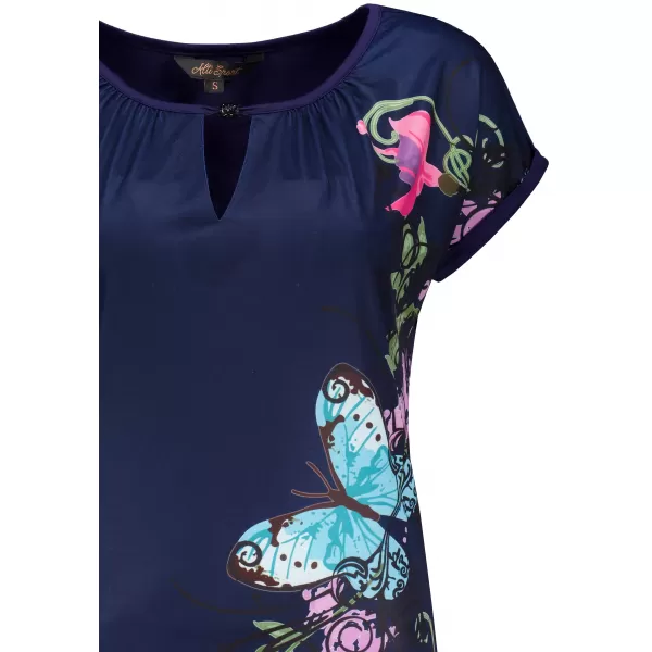  Tricou pentru femei ALTISPORT CARINE ALBASTRU INCHIS 