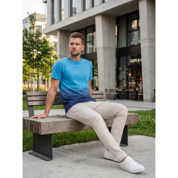  Tricou pentru bărbați SAM 73 VITO MT 833 ALBASTRU STRĂLUCITOR 