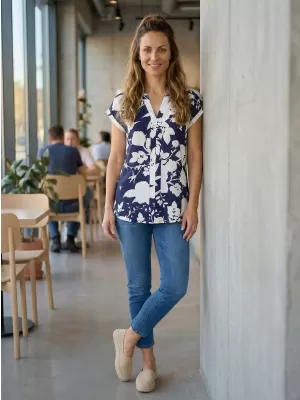 Bluza de dama KIXMI SABINE ALBASTRU INCHIS