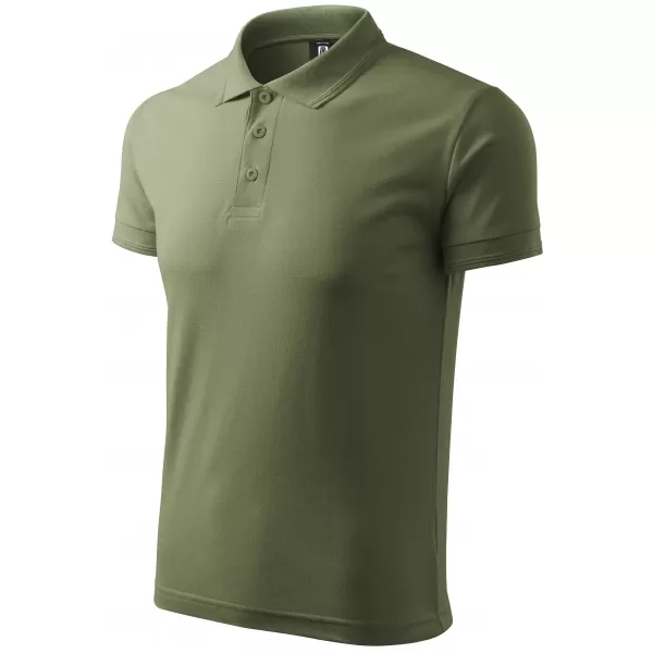  Tricou pentru bărbați cu guler ALTISPORT NoPrint NP/ALM302 KAKI 