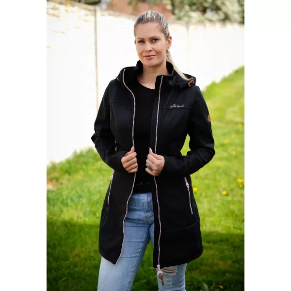  Palton softshell dama ALTISPORT CIARA NEGRU ROZ 
