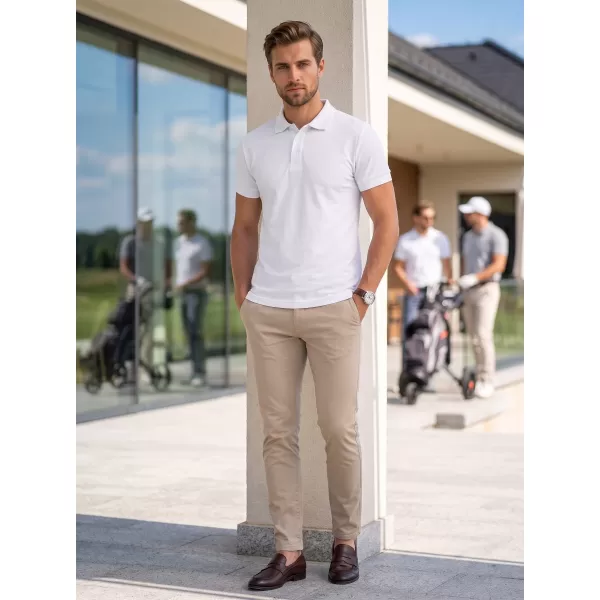 Tricou pentru bărbați cu guler ALTISPORT NoPrint NP/ALM302 ALB 