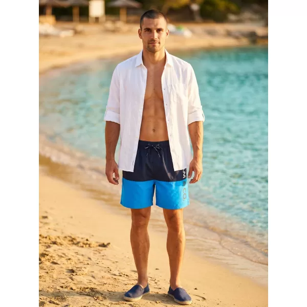  Pantaloni scurți de înot pentru bărbați SAM 73 EDUARDO MS 818 ALBASTRU STRĂLUCITOR 