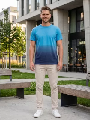 Tricou pentru bărbați SAM 73 VITO MT 833 ALBASTRU STRĂLUCITOR