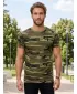 Tricou pentru bărbați ALTISPORT NoPrint NP/ALM441 VERDE DE CAMUFLAJ