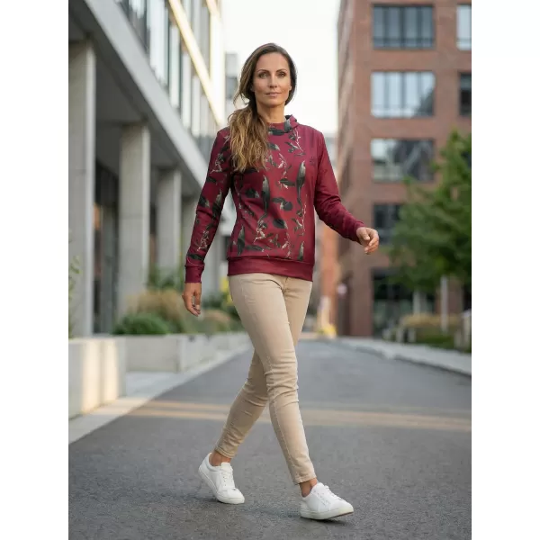  Hanorac funcțional premium pentru femei ALTISPORT VOJ/ALW026MI01 BURGUNDIA 