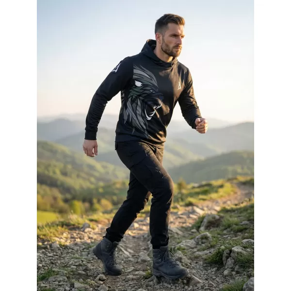  Hanorac funcțional premium pentru bărbați ALTISPORT VOJ/ALM029MI01 GRI NEGRU 