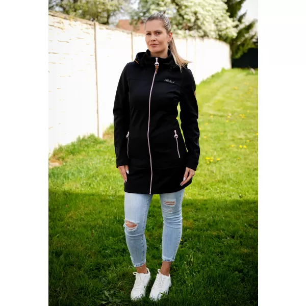  Palton softshell dama ALTISPORT CIARA NEGRU ROZ 