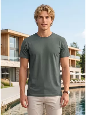 Tricou pentru bărbați ALTISPORT NoPrint NP/ALM921 ARDEZIE ÎNTUNECATĂ