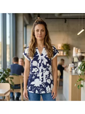 Bluza de dama KIXMI SABINE ALBASTRU INCHIS