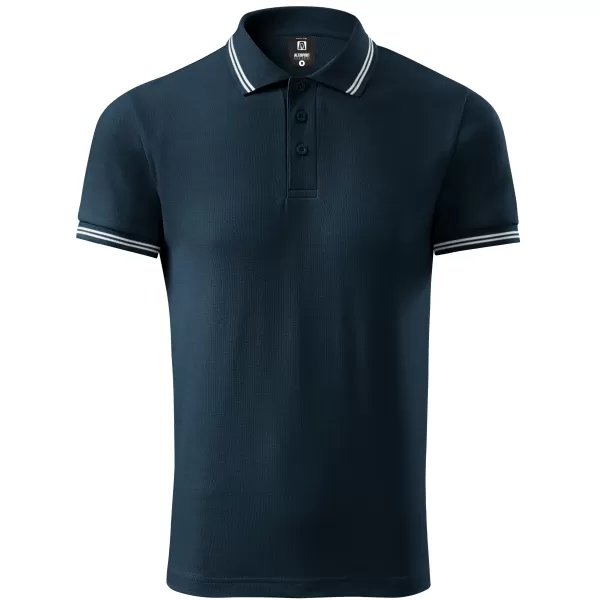  Tricou pentru bărbați cu guler ALTISPORT NoPrint NP/ALM912 ALBASTRU MARIN 