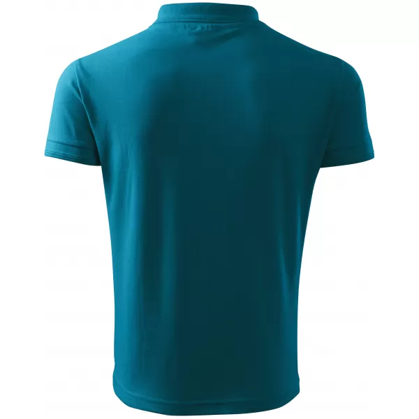  Tricou pentru bărbați cu guler ALTISPORT NoPrint NP/ALM302 TURCOAZ ÎNCHIS 