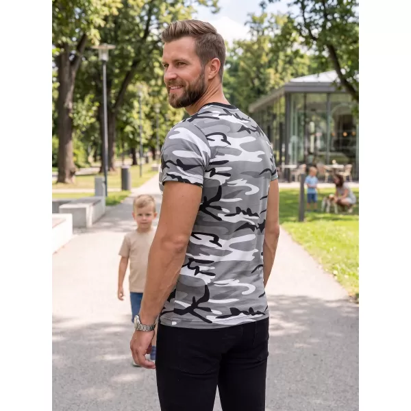  Tricou pentru bărbați ALTISPORT NoPrint NP/ALM441 GRI CAMUFLAJ 