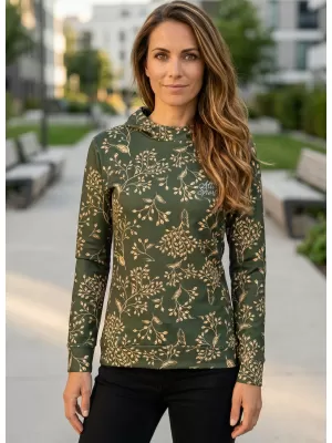 Hanorac funcțional premium pentru femei ALTISPORT VOJ/ALW025MI01 MILITAR
