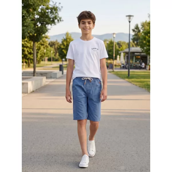  Pantaloni scurți pentru băieți SAM 73 FALKO KS 511 ALBASTRU MEDIU 